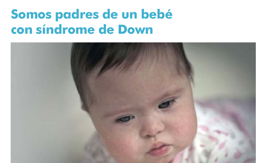 Ir a Somos padres de un bebé con síndrome de Down