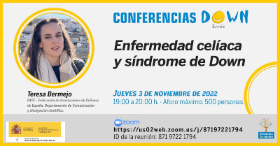 Conferencia Down: “Enfermedad celíaca y síndrome de Down”