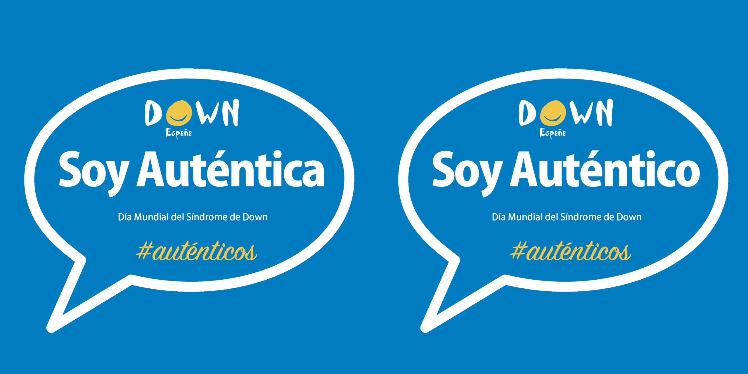 ¡Descárgate la pegatina #Auténticos y únete a DOWN ESPAÑA en las redes sociales!