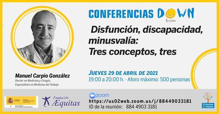 Nueva Conferencia Down sobre disfunción, discapacidad y minusvalía